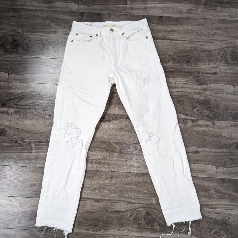 Levi's Wedgie Jeans Size 27 White Distressed